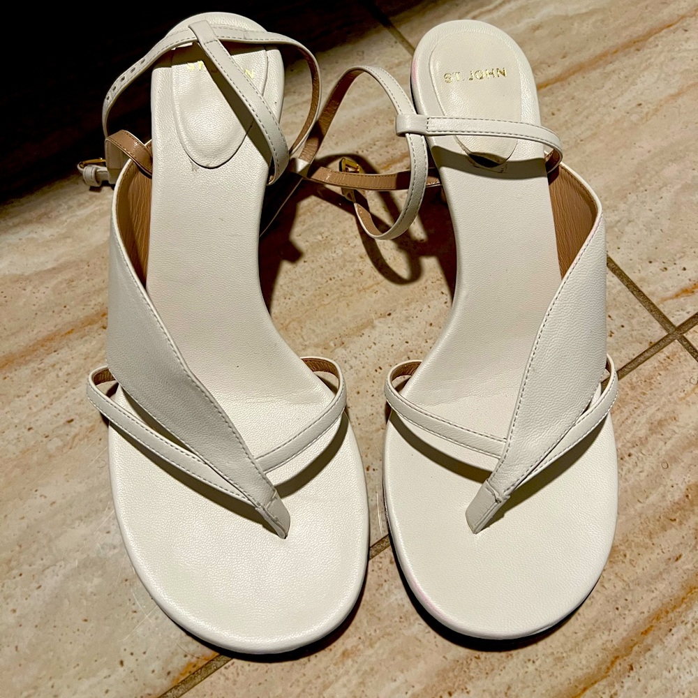 St. john white heels